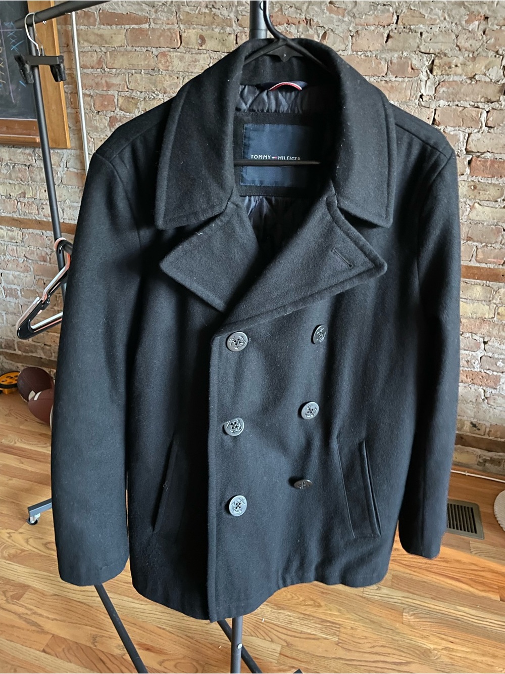 Tommy Hilfiger Black Peacoat